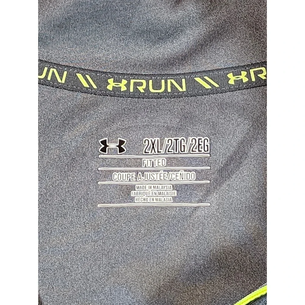 Under Armour Men's Fitted Athletic Fishing Shirt, Size 2XL, Gray, Long Sleeve